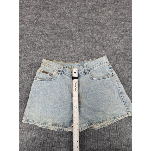 Vtg Calvin Klein High Waist Denim Shorts Y2K CK Jeans USA Made Enzyme Wash sz 9 - Picture 10 of 16